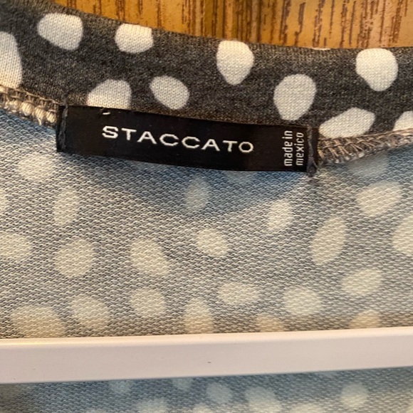 Staccato cute gray and white polkadot top - Picture 3 of 6